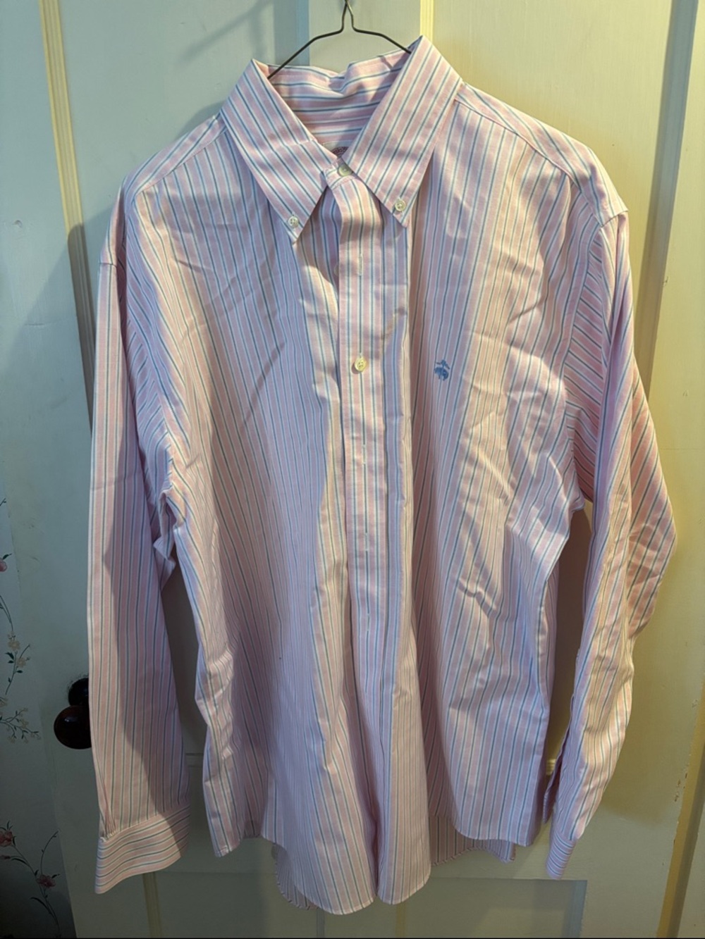 Brooks Brothers Pink Multistripe Button-Down Dress Shirt